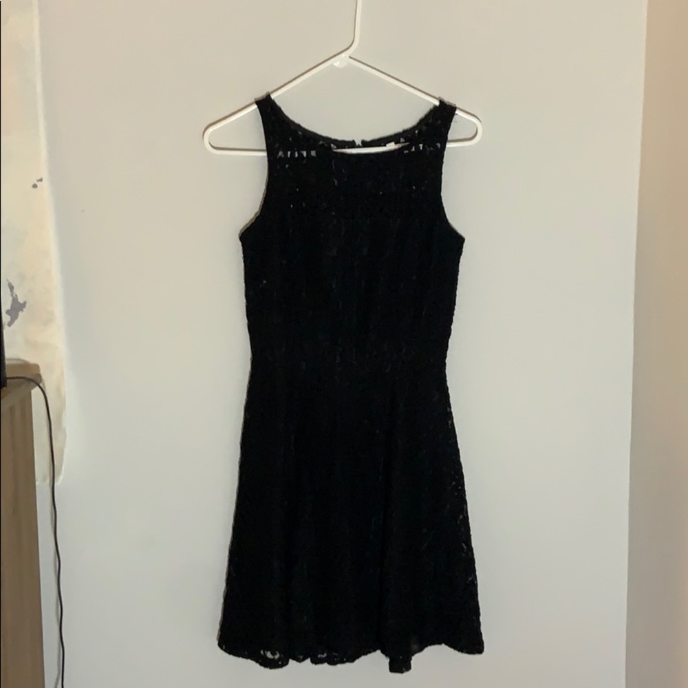 Black midi dress